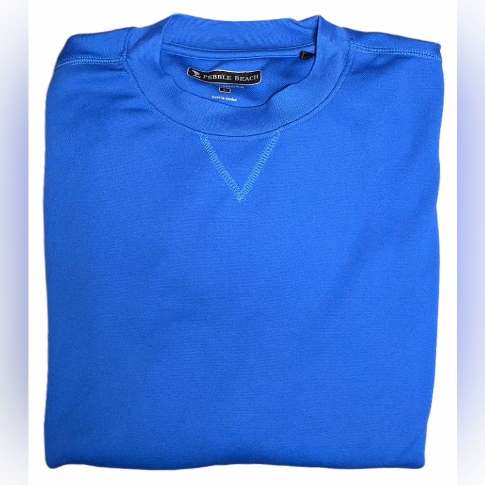 Excellent Pebble Beach Golf Men's Blue Performance, Sweat-Shirt Large
